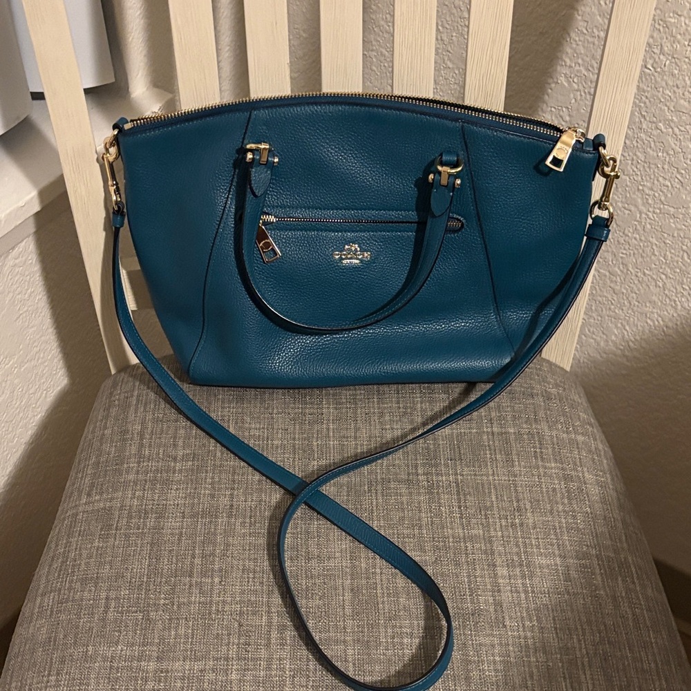 Coach Blue Leather Crossbody Bag